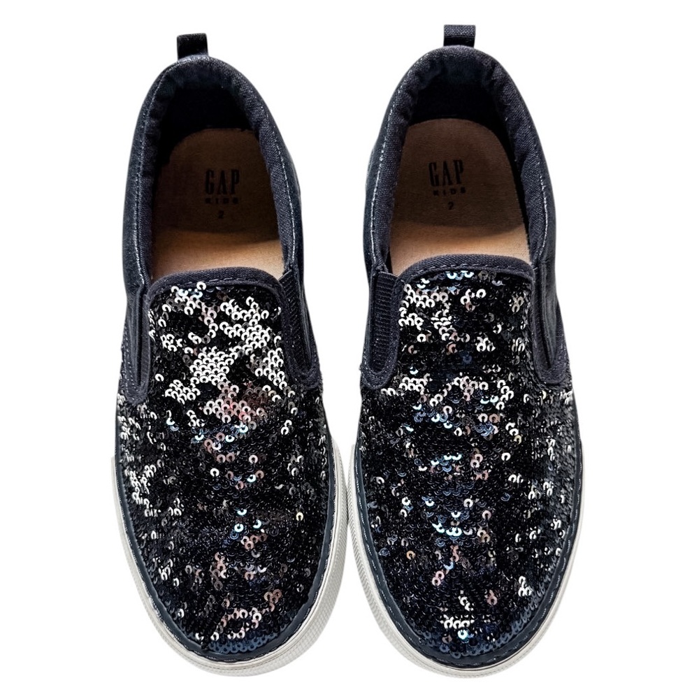 Gap Kids Flippy Sequin Slip-On Sneakers Navy Blue